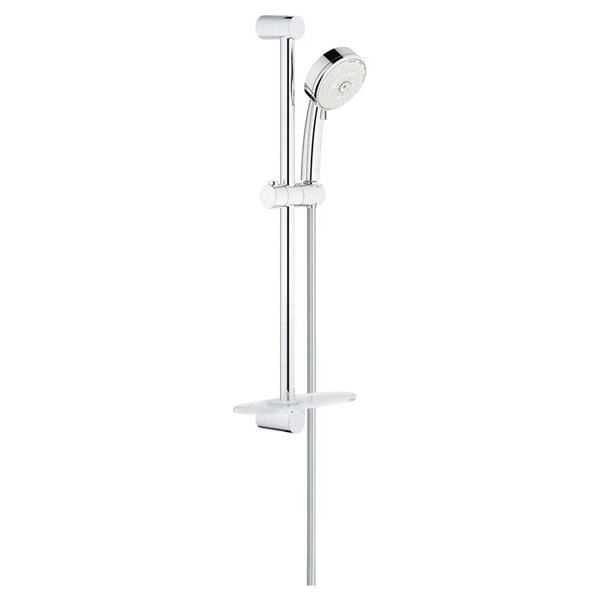 GROHE Tempesta Cosmopolitan 100 Polished Chrome 24-in Slide Bar w/ 3-Spray Hand Shower  - 2.5 GPM