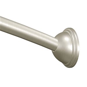 MOEN 54 to 72-in Brushed Nickel Adjustable Curved Shower Rod
