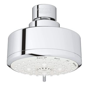 GROHE Tempesta Cosmopolitan 100 Polished Chrome 4-in dia 4-Spray Showerhead - 2.5 GPM