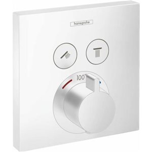 Hansgrohe ShowerSelect 6-in Matte White 2-Function Thermostatic Valve Trim