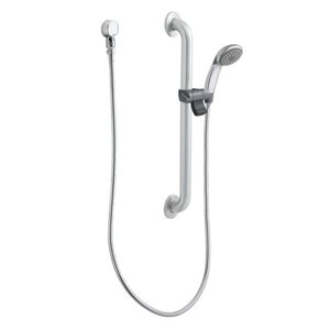 MOEN Polished Chrome Commercial Slide Bar/Grab Bar w/ Single-Function Hand Shower System