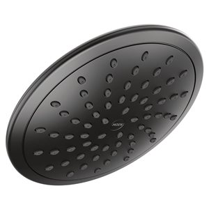 Pommeau de douche à effet pluie MOEN 1 jet noir mat de 8 po