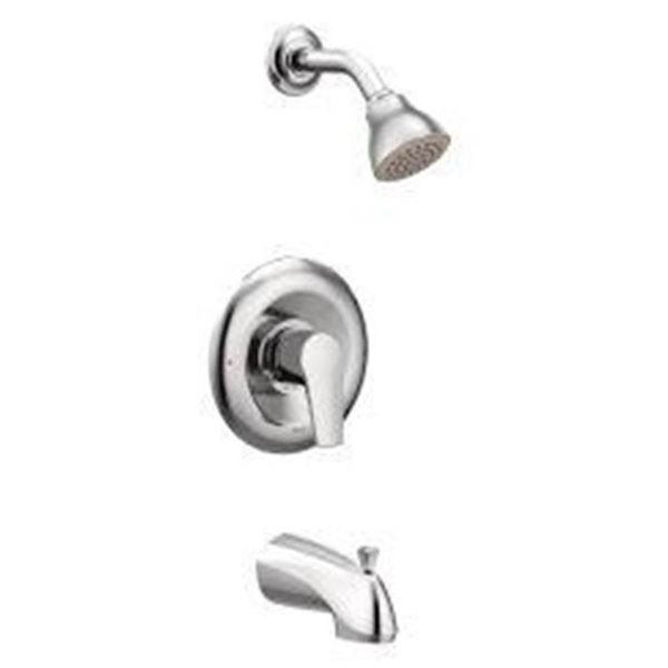 MOEN Method 1-Handle Posi-Temp Tub/Shower Faucet Trim Kit with Rain Showerhead - Chrome