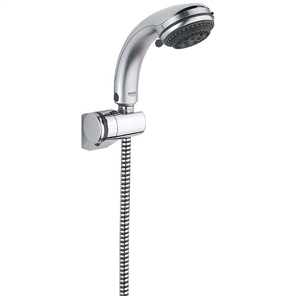 GROHE Relexa Polished Chrome Adjustable Wall-Mount Hand Shower Holder ...