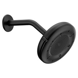 Douche à effet pluie à 4 fonctions MOEN Quattro de 6,5 po de diamètre noir mat