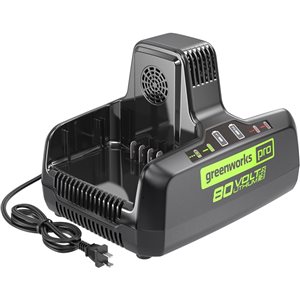 Chargeur rapide double port Greenworks 80 V