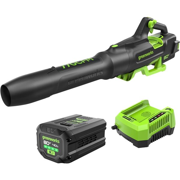 Greenworks 80V 770 CFM Blower with (1) 4 Ah Battery and 4A Charger