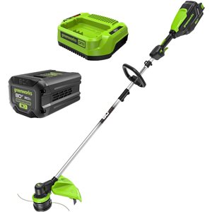 Greenworks 80V 16-in Brushless Front Mount String Trimmer with (1) 2Ah battery and 2Amp Charger