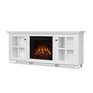 Real Flame Norwell 73-in Electric Fireplace TV Stand - White