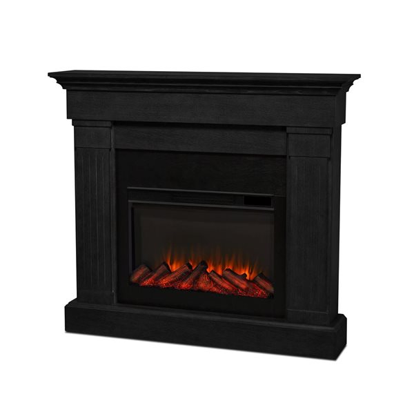 Real Flame Crawford 48-in Slim Electric Fireplace - Black