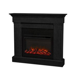 Real Flame Crawford 48-in Slim Electric Fireplace - Black