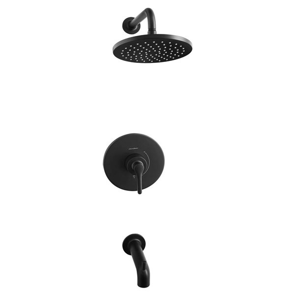 Ensemble de garniture de bain/douche Studio S par American Standard fini noir mat avec cartouche