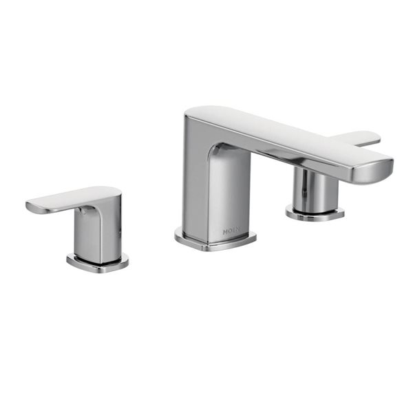 MOEN Rizon Chrome 2-Handle Low Arc Roman Bathtub Faucet