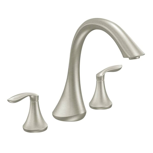 MOEN Eva Brushed Nickel 2-Handle Roman Bathtub Faucet