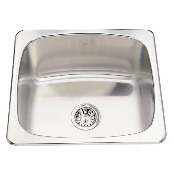 Kindred 18.11 L x 18.11 D x 20.11-in W Stainless Steel Drop-In Single Bowl Laundry/Utility Sink