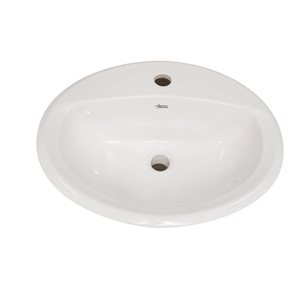 American Standard Aqualyn White Vitreous China Drop-in Round Single Hole Bathroom Sink