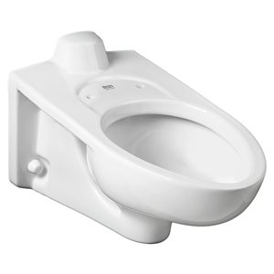 American Standard Afwall Millennium White Dual Flush Elongated Wall-Hung Flushometer Toilet Bowl