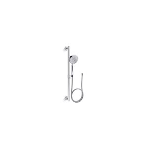 Douchette à main multifonction et barre coulissante Purist KOHLER 2,5 gal/min avec induction d'air Katalyst en chrome poli