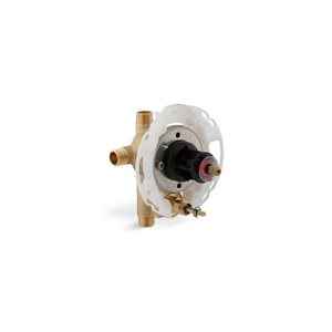 KOHLER Rite-Temp Brass 1/2-in Pressure Balance Valve w/ Push Button Diverter