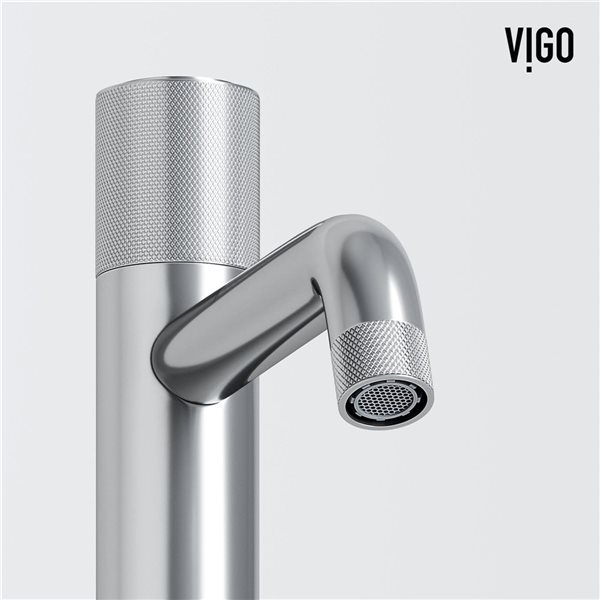 Lavabo-vasque gris Apollo VIGO 12 l. x 16 po p. en pierre Concreto rectangle avec robinet/bonde Apollo en chrome