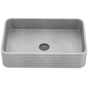 Lavabo vasque rectangulaire Cadman VIGO 21 L x 14 po l. en béton gris