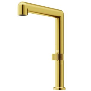 VIGO Jewel Brushed Gold Single Handle Deck-Mount Pull Down Kitchen Bar Faucet