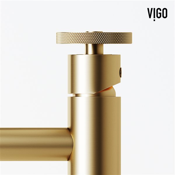 VIGO Windsor&nbsp;13-in W x&nbsp;21-in L Concreto Stone Grey Rectangle Bathroom Vessel w/Cass Faucet/Drain - Matte Brushed Gold