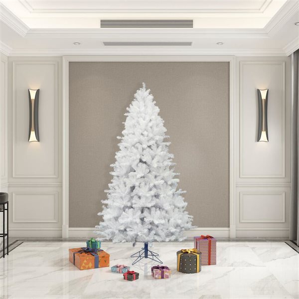 Vickerman 12-ft x 82-in Crystal White Pine Full Unlit Artificial Christmas Tree with 5209 PVC Tips