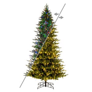 Vickerman 10-ft x 63-in Kamas Fraser Fir Full Artificial Christmas Tree w/ 2200 Colour-Changing LED Lights