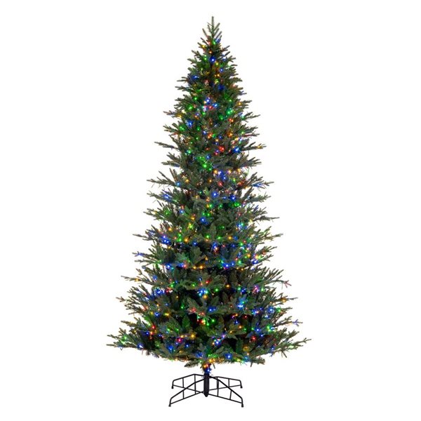 Vickerman 10-ft x 63-in Kamas Fraser Fir Full Artificial Christmas Tree w/ 2200 Colour-Changing LED Lights