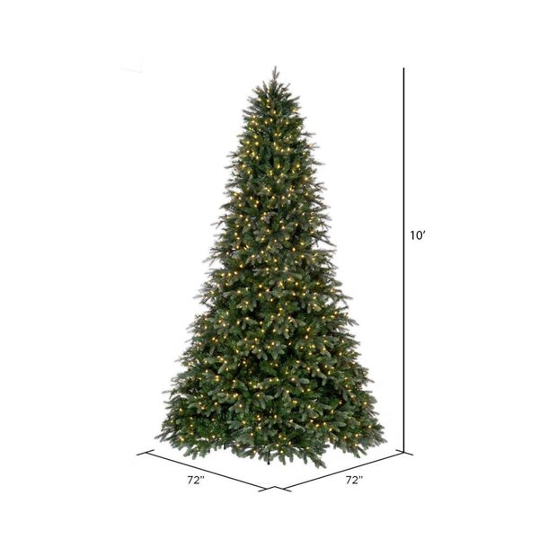 Vickerman 10-ft x 72-in Douglas Fir Full Artificial Christmas Tree w/ 3200 Warm White LED Lights