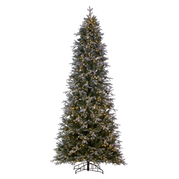 Vickerman 10-ft x 54-in Frosted Douglas Fir Full Artificial Christmas Tree w/ 2000 Warm White LED Lights