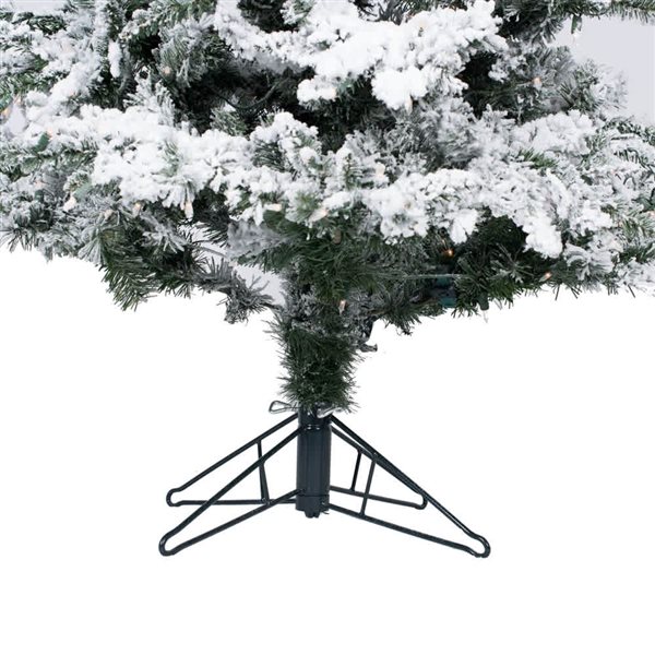 Vickerman 10-ft x 55-in Flocked Utica Fir Slim Unlit Artificial Christmas Tree w/ 1743 PVC Tips