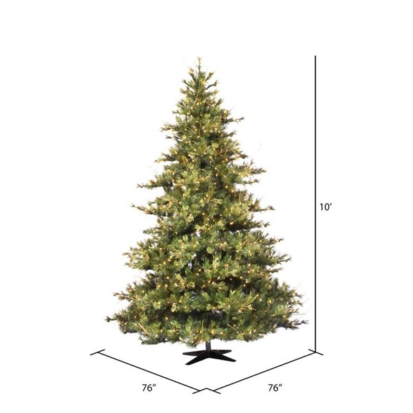 Vickerman 10-ft x 76-in Mixed Country Pine Full Unlit Artificial Christmas Tree w/ 3122 Tips