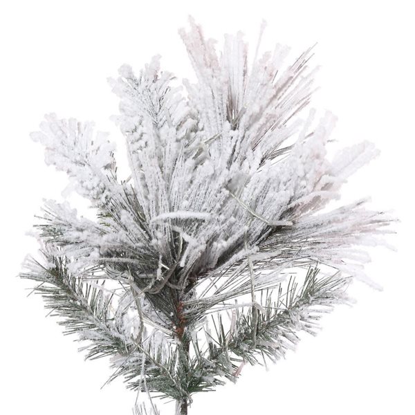 Vickerman 12-ft x 72-in Flocked Atka Pine Slim Unlit Artificial Christmas Tree w/ 2500 PVC Tips