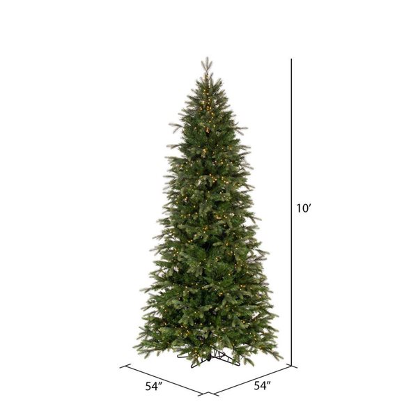 Vickerman 10-ft x 54-n Douglas Fir Slim Artificial Christmas Tree w/ 2000 Warm White LED Lights