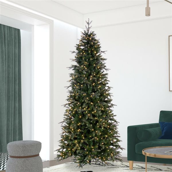 Vickerman 10-ft x 54-n Douglas Fir Slim Artificial Christmas Tree w/ 2000 Warm White LED Lights