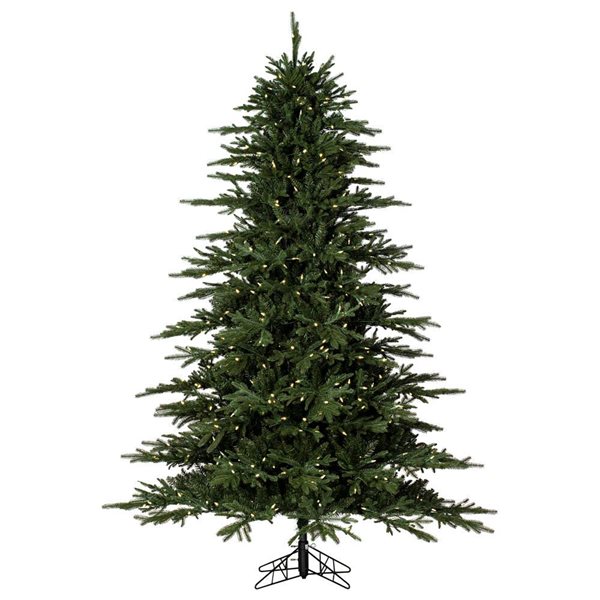 Vickerman 12-ft x 72-in Kamas Fraser Fir Full Artificial Christmas Tree w/ 2950 Warm White LED Lights and 6102 Tips