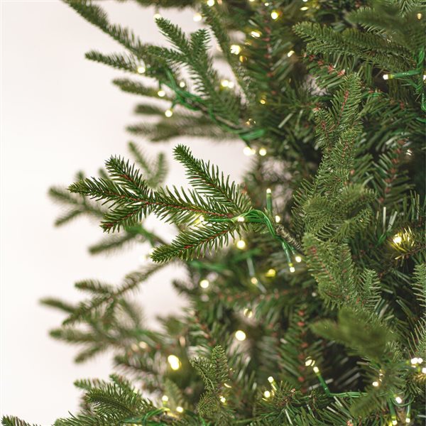 Vickerman 12-ft x 72-in Kamas Fraser Fir Full Artificial Christmas Tree w/ 2950 Warm White LED Lights and 6102 Tips