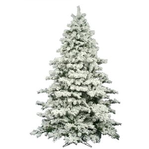 Vickerman 10-ft x 82-in Flocked Alaskan Pine Unlit Artificial Christmas Tree w/ 2883 PVC Tips