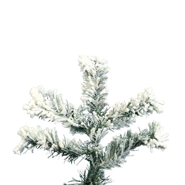 Vickerman 10-ft x 82-in Flocked Alaskan Pine Unlit Artificial Christmas Tree w/ 2883 PVC Tips