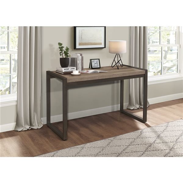 HomeTrend Dogue 24 D x 30 H x 24-in W Brown Faux Wood Writing Desk