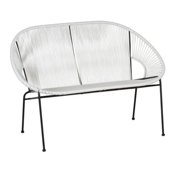 TAKE ME HOME Modern White Beach Loveseat Lounge Chair