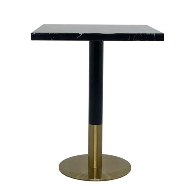 TAKE ME HOME Alza Black Faux Marble Square 30 H x 24-in L Fixed Dining Table