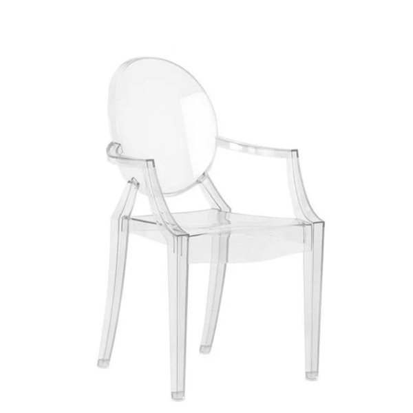 TAKE ME HOME Ghost 25-in H Stackable Clear Accent Kids Chair