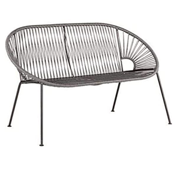 TAKE ME HOME Modern Grey Beach Loveseat Lounge Chair