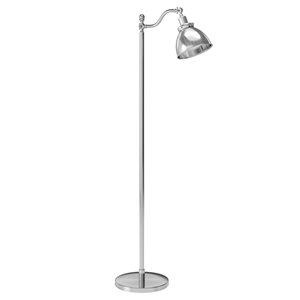 Hailey Home Beverly 65-in H Polished Nickel Floor Lamp w/ Metal Shade