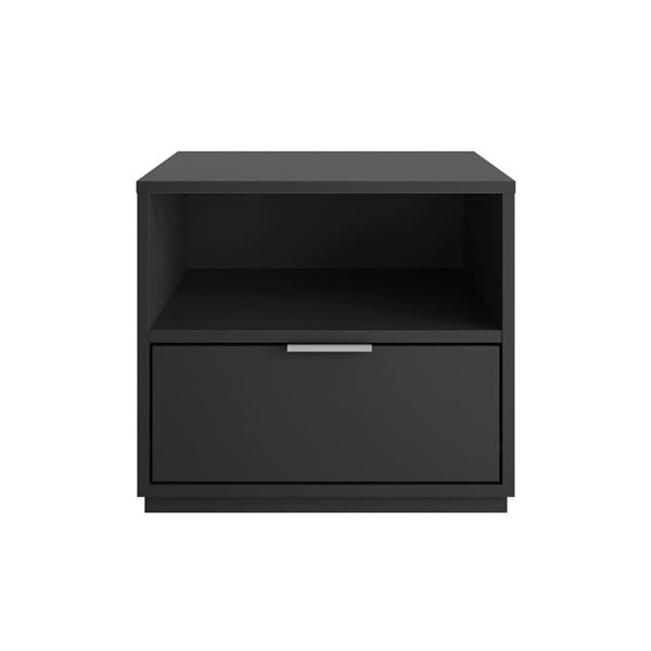 Nexera Hunter Black Composite Contemporary Nightstand