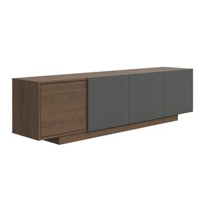 Nexera Riva 70-in W Walnut Composite Wood TV Stand for TVs up to 80-in