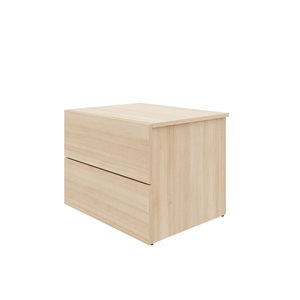 Nexera James Natural Blond Oak Particleboard/MDF Contemporary Nightstand with 2 Drawers